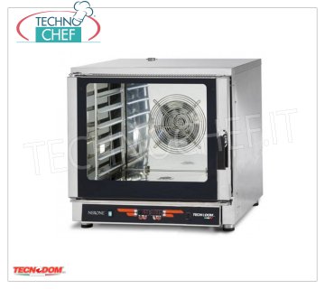 Electric Convection Oven for 6 Trays GN 1/1 or mm 600x400, mod.FEDL06NEMIDV ELECTRIC CONVECTION OVEN for GASTRONOMY and PASTRY, capacity 6 Gastro-Norm 1/1 TRAYS or mm.600x400 (excluded), DIGITAL CONTROLS, 9 cooking programs, V.400 / 3 + N, Kw.7,65, Weight 91 Kg , dim.mm.840x910x830h