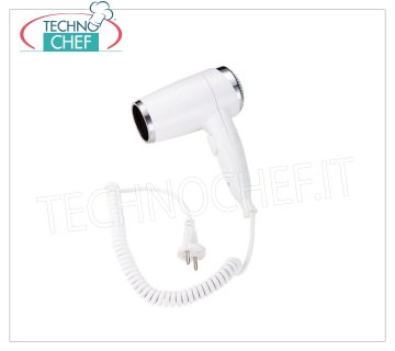Technochef - DRAWER HAIR DRYER - 1600W Drawer hairdryer, white ABS body, 3 speed adjustments, low noise, V.230 / 1, Watt 1600, dimensions 180x80x230h mm