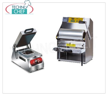 Manual heat-sealing machines for trays 