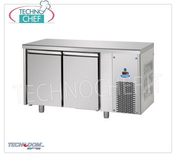 TECNODOM - TAVOLO CONGELANTE-FREEZER 2 port, Temp. -18°/ -22°C., mod. TF02MIDBT 2 DOOR FREEZER-FREEZER TABLE, capacity lt.310, operating temperature -18°/-22°C, ventilated, Gastro-Norm 1/1, V.230/1, Kw.0,655, Weight 99 Kg, dim. mm.1420x715x850h