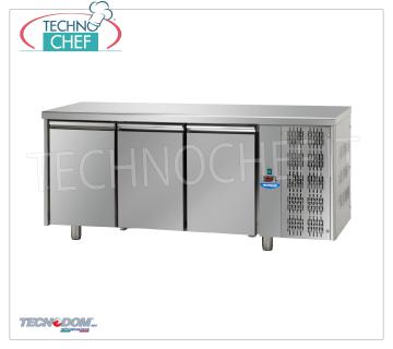 Tecnodom- Professional Fridge / Refrigerated Table 3 doors, Mod.TF03MIDGN REFRIGERATED TABLE 3 doors, TECNODOM brand, capacity lt. 460, operating temperature 0 ° / + 10 ° C, ventilated refrigeration, Gastro-Norm 1/1, V.230 / 1, Kw.0,495, Weight 102 Kg, dim .mm.1870x700x850h