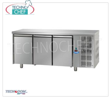 Tecnodom- Professional Fridge/Refrigerated Table 3 doors, Mod.TF03MIDGN REFRIGERATED TABLE 3 doors, TECNODOM brand, capacity lt.460, operating temperature 0°/+10°C, ventilated refrigeration, Gastro-Norm 1/1, V.230/1, Kw.0,495, Weight 102 Kg, dim .mm.1870x700x850h