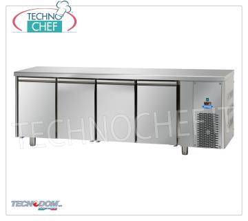 TECNODOM - TAVOLO CONGELANTE/FREEZER 4 port, lt.630 FREEZER/FREEZER TABLE 4 DOORS, TECNODOM brand, capacity lt.630, operating temperature -18°/-22°C, ventilated refrigeration, Gastro-Norm 1/1, V.230/1, Kw.0,728, Weight 147 Kg, dim.mm.2320x715x850h