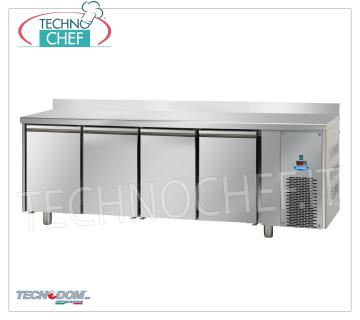 FREEZER / FREEZER TABLE 4 doors with upstand, lt. 670, TECNODOM brand 4 DOOR FREEZING / FREEZER TABLE with UPSTAND, TECNODOM brand, capacity lt. 670, operating temperature -18 ° / -22 ° C, ventilated refrigeration, Gastro-Norm 1/1, V.230 / 1, Kw.0,728, Weight 152 Kg, dim.mm.2320x715x950h
