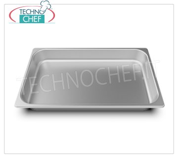 SPIDOCOOK - Stainless steel baking pan GN 1/1, h 65 mm, Mod.TG825 Gastro-Norm baking tray 1/1 (mm 530x325) in stainless steel, h 65 mm.