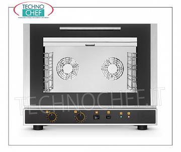Tecnoeka - Three-phase CONVECTION OVEN, GRILL, 4 GN 1/1 Trays, Humidifier - EKF411.3GRILL ELECTRIC CONVENTION OVEN Ventilated with GRILL and HUMIDIFIER, Professional with cooking chamber for 4 GASTRO-NORM 1/1 TRAYS (530x325 mm), ELECTROMECHANICAL CONTROLS, V.400 / 3 + N, Kw.5,2, Weight 52 Kg, dim .mm.784x752x634h