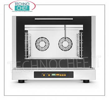 Tecnoeka - STEAM CONVECTION OVEN Electric for 4 GN 1/1 (530x325 mm), Professional mod. EKF411DUD ELECTRIC STEAM CONVENTION OVEN Ventilated with cooking chamber for 4 GASTRO-NORM 1/1 TRAYS (530x325 mm), DIGITAL CONTROLS with 99 programs, V.400 / 3 + N, Kw.4.4, Weight 58 Kg, dim.mm .784x752x634h