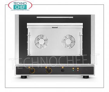 TECNOEKA, Electric convection oven for 4 x 600x400 mm trays, mechanical controls, V 230/1 ELECTRIC CONVECTION OVEN with HUMIDIFIER for PASTRY and BAKERY, cooking chamber for 4 TRAYS of 600x400 mm, ELECTROMECHANICAL CONTROLS, V.230 / 1, Kw.3.4, Weight 50.4 Kg, dim.mm.784x752x634h