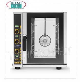 Tecnoeka - STEAM CONVECTION OVEN Digital electric for 5 trays GN 2/3, mod. EKF523EU STEAM CONVENTION OVEN Electric, Professional with cooking chamber for 5 GASTRO-NORM 2/3 TRAYS (mm.354X325) excluded, ELECTRONIC CONTROLS with 99 programs, V.230 / 1, Kw.3,2, Weight Kg. 44, dim .external mm.610x729x660h