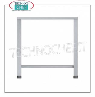 Base support for stainless steel ovens on lower shelf legs