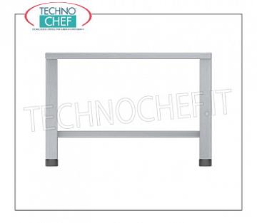 Support for superposition of stainless steel ovens on legs with lower shelf