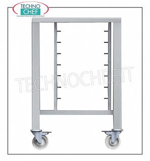 Base for stainless steel ovens Base for stainless steel 430 stainless steel ovens with lower shelves and castors with inserts for 6 trays or 6 grills Gastro-Norm 2/3 (mm.425x340), for Mod: TK-EKF423; TK-EKF443; TK-EKF523, Weight Kg.31,2, dim.mm.626x646x883h