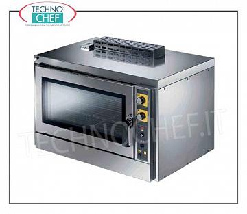 Bakery ovens and bakery GAS CONVECTION OVEN WITH PACKAGING AND BREADMETER MIXER, 4 TEGLING HAMMER FOR 600x400 mm, ELECTROMECHANICAL CONTROLS, V.230 / 1, Thermal Power Kw 8.00, Weight 92 Kg, dim.mm.960x760x740h