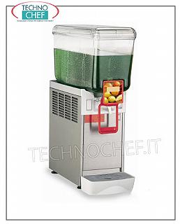 Refrigerated beverage dispensers Refrigerated drinks dispenser with 1 tank of 5 lt., V.230 / 1, dimensions mm 180x400x550h