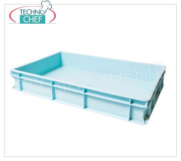 Loaf box - Pizza dough 60x40x10h cm, light blue color Pizza dough loaf-holder box, stackable in food-grade polyethylene, light blue colour, dim.mm.600x400x100h