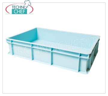Loaf-dough pizza box 60x40x13h cm, light blue color Bread box-pizza dough, stackable in food-grade polyethylene, light blue color, dim.mm.600x400x130h