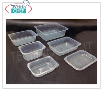 HEAT SEALABLE trays in polypropylene for Food, Packs from: 125 to 175 Pieces Heat-sealable trays in transparent polypropylene for food, 95x137x30h mm, suitable for heat sealers - PRICE per PACK of 125 pieces
