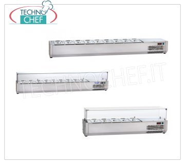 Refrigerated countertop pizza topping rails 