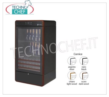 ENOFRIGO - Refrigerated Wine Cellar, Multi-Temperature, for 272 Bottles, Mod.H1600 REFRIGERATED WINE CELLAR, 1 glass door, capacity 272 bottles, multi-temperature + 2 ° / + 10 ° C - + 12 ° / + 20 °, digital controls, static refrigeration, LED lighting, V.230 / 1, Kw. 0,22, Weight 125 Kg, dim.mm.820x756x1620h
