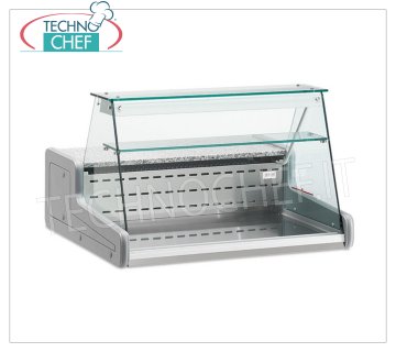 REFRIGERATED SHOWCASE for COUNTER, version with STRAIGHT GLASS, mod.VRB8 REFRIGERATED COUNTERTOP SHOWCASE, version with STRAIGHT GLASS, STATIC, temperature + 4 ° / + 6 ° C, VR2000 Line, complete with refrigerating unit and lighting, V.230 / 1, Kw.0,441, dim.mm.1000x930x630h