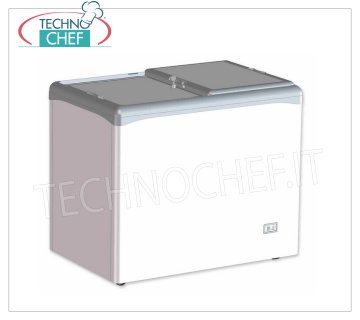 Technochef - Well Freezer, Blind Doors, lt. 208, Static, Temp.-25 ° / -18 ° C, mod.VIC220CCS Horizontal well freezer, 2 blind sliding doors, capacity lt. 208, temperature -25 ° / -18 ° C, static refrigeration, Gas R290, V.230 / 1, Kw / 24h.1.04, Weight 54 Kg, dim .mm.1002x651x865h