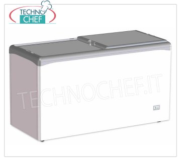 Technochef - Well Freezer, Blind Doors, lt. 358, Static, Temp. -25 ° / -18 ° C, mod.VIC440CCS Horizontal well freezer, 2 blind sliding doors, capacity lt. 358, temperature -25 ° / -18 ° C, static refrigeration, Gas R290, V.230 / 1, Kw / 24h.1.69, Weight 71 Kg, dim .mm.1502x651x865h