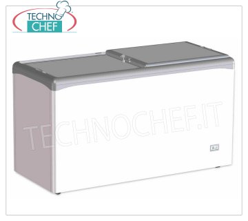 Chest Freezer, Blank Doors, 358 lt, Static, Temp.-25°/-18°C, mod.VIC440CCS Horizontal chest freezer, 2 solid sliding doors, capacity 358 litres, temperature -25°/-18°C, static refrigeration, Gas R290, V.230/1, Kw/24h.1,69, Weight 71 Kg, dim .mm.1502x651x865h