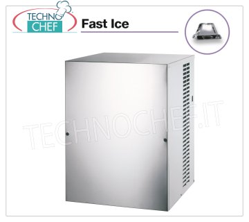 ICE MAKER FAST ICE with VERTICAL CUBES of 140 Kg / 24 hours, without DEPOSIT, Mod.VM350 FAST ICE ice maker with vertical cubes, to be combined with ice storage container, max yield 140 Kg / 24h, water cooling, V.230 / 1, Kw 1,4, Weight 73 Kg, dim.mm.540x544x747h