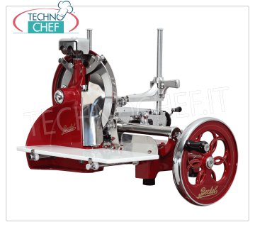 BERKEL - Flywheel Slicer mod P15, blade Ø 285 mm, Professional manual flywheel slicer, red color, with blade diameter 285 mm, weight 60, dim.mm.720x600x570h