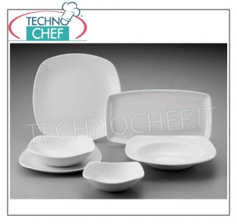 CHURCHiLL - Porcelain for Restaurant FLAT PLATE, Collection X Squared White, cm.29,3x29,3, Brand CHURCHiLL - Buyable in pack of 12 pieces