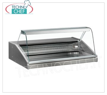 REFRIGERATED SHOWCASE for COUNTER, version with CURVED GLASS, mod VRY8FISH REFRIGERATED COUNTERTOP SHOWCASE, version with CURVED GLASS, STATIC, temperature + 2 ° / + 6 ° C, VR2005 line, complete with cooling unit and lighting, V.230 / 1, Kw.0,441, dim.mm.1000x990x650h