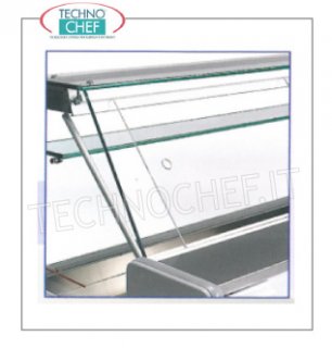 Operator side closure with sliding plexiglass doors Operator side closure with plexiglass sliding doors for ORLEANS display case length 100 cm